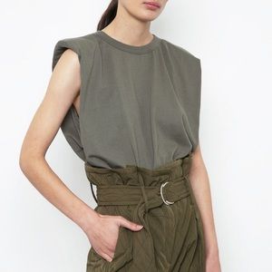 The frankie shop olive green muscle tee